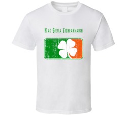 Mac Giolla Tighearnaigh Distressed St Patricks Day Last Name T Shirt
