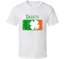 Swanton Distressed St Patricks Day Last Name T Shirt