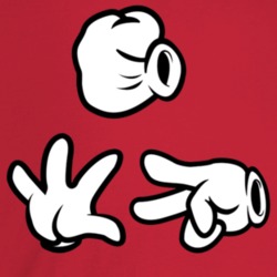 Rock Paper Scissors Mickey Mouse Hands T Shirt