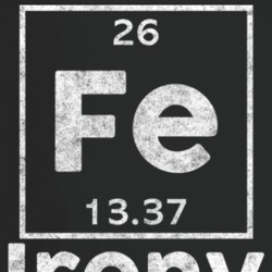 Fe Irony Funny Periodic Table T Shirt