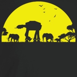 Star Wars At At Safari Silhouette Sci Fi Movie Fan T Shirt Star Wars At At Safari Silhouette Sci Fi Movie Fan T Shirt