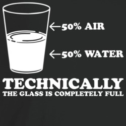 Technically The Glass Is Full Funny Science Geek T Shirt Technically The Glass Is Full Funny Science Geek T Shirt
