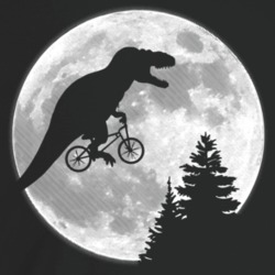 T Rex Riding Bike Funny Et Movie Parody T Shirt T Rex Riding Bike Funny Et Movie Parody T Shirt