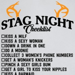 Stag Night Checklist Funny Bachelor Party T Shirt Stag Night Checklist Funny Bachelor Party T Shirt