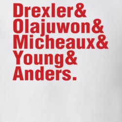 Phi Slama Jama Drexler Olajuwon Micheaux Young Anders Houston Basketba Phi Slama Jama Drexler Olajuwon Micheaux Young Anders Houston Basketba