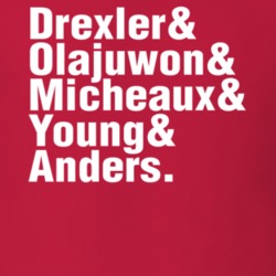 Phi Slama Jama Drexler Olajuwon Micheaux Young Anders Houston Basketba Phi Slama Jama Drexler Olajuwon Micheaux Young Anders Houston Basketba