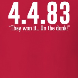 On The Dunk Nc State Basketball 1983 Champs T Shirt On The Dunk Nc State Basketball 1983 Champs T Shirt