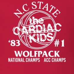 The Cardiac Kids Wolfpack Nc State 83 Acc Champs T Shirt The Cardiac Kids Wolfpack Nc State 83 Acc Champs T Shirt