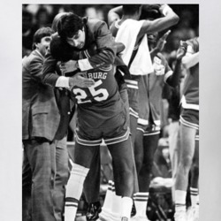 Jim Valvano Dereck Whittenburg Nc State 1983 Champs Iconic Photo T Shi Jim Valvano Dereck Whittenburg Nc State 1983 Champs Iconic Photo T Shi