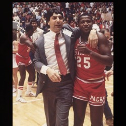 Jim Valvano Dereck Whittenburg Nc State 83 Champs Photo T Shirt Jim Valvano Dereck Whittenburg Nc State 83 Champs Photo T Shirt