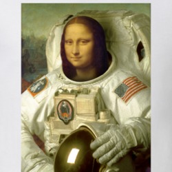 Mona Lisa In Space Astronaut Art Painting Parody T Shirt Mona Lisa In Space Astronaut Art Painting Parody T Shirt