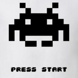Space Invaders Press Start Video Game T Shirt Space Invaders Press Start Video Game T Shirt
