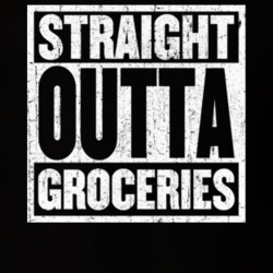 Straight Outta Groceries Shopping Funny Grunge Look T Shirt Straight Outta Groceries Shopping Funny Grunge Look T Shirt
