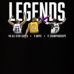 Basketball Legends Kobe Bryant Tim Duncan Kevin Garnett T Shirt Basketball Legends Kobe Bryant Tim Duncan Kevin Garnett T Shirt