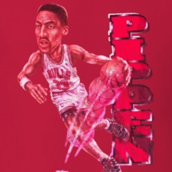 Scottie Pippen Charicature Basketball Grunge T Shirt Scottie Pippen Charicature Basketball Grunge T Shirt