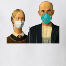 American Gothic Pandemic Face Masks 2020 Painting Parody T Shirt American Gothic Pandemic Face Masks 2020 Painting Parody T Shirt