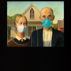 American Gothic Pandemic Face Masks 2020 Painting T Shirt American Gothic Pandemic Face Masks 2020 Painting T Shirt