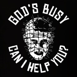 God's Budy Can I Help Pinhead Hellraiser Funny Horror Movie T Shirt God's Budy Can I Help Pinhead Hellraiser Funny Horror Movie T Shirt