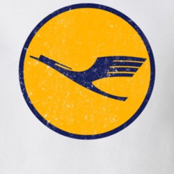 Lufthansa Airlines Retro Grunge Logo T Shirt Lufthansa Airlines Retro Grunge Logo T Shirt