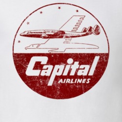 Capital Airlines Retro Vintage Logo T Shirt Capital Airlines Retro Vintage Logo T Shirt
