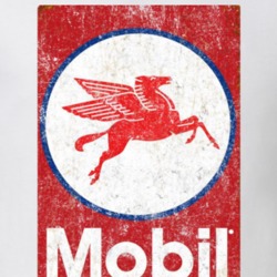 Mobil Oil Retro American Company Vintage Worn Logo Sign T Shirt Mobil Oil Retro American Company Vintage Worn Logo Sign T Shirt