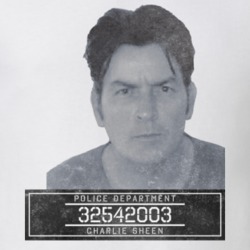 Charlie Sheen Celebrity Mugshot Police Department T Shirt Charlie Sheen Celebrity Mugshot Police Department T Shirt