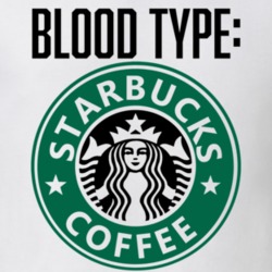 Starbucks Coffee Logo Funny Blood Type Parody T Shirt Starbucks Coffee Logo Funny Blood Type Parody T Shirt