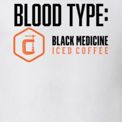 Black Medicine Iced Coffee Logo Funny Blood Type Parody T Shirt Black Medicine Iced Coffee Logo Funny Blood Type Parody T Shirt