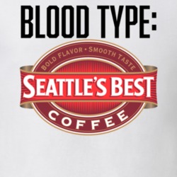Seattle's Best Coffee Logo Funny Blood Type Parody T Shirt Seattle's Best Coffee Logo Funny Blood Type Parody T Shirt