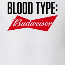 Budweiser Beer Logo Funny Blood Type Parody T Shirt Budweiser Beer Logo Funny Blood Type Parody T Shirt