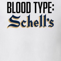 Schell's Beer Logo Funny Blood Type Parody T Shirt Schell's Beer Logo Funny Blood Type Parody T Shirt