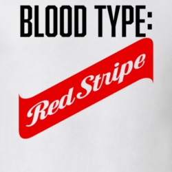 Red Stripe Beer Logo Funny Blood Type Parody T Shirt Red Stripe Beer Logo Funny Blood Type Parody T Shirt