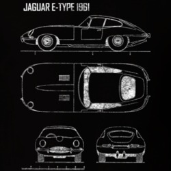 1961 Jaguar E Type Diagrams Blueprint Classic Collectible Car Fan Worn 1961 Jaguar E Type Diagrams Blueprint Classic Collectible Car Fan Worn