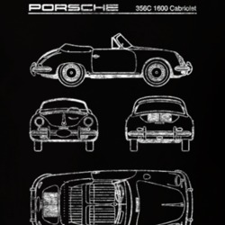 Porsche 356c 1600 Cabriolet Diagrams Blueprint Classic Collectible Car Porsche 356c 1600 Cabriolet Diagrams Blueprint Classic Collectible Car