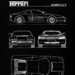 Ferrari Testarossa 512 Tr Diagrams Blueprint Classic Collectible Car F Ferrari Testarossa 512 Tr Diagrams Blueprint Classic Collectible Car F