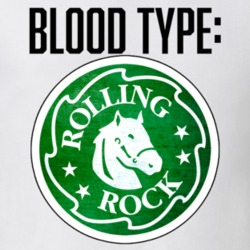 Rolling Rock Beer Logo Funny Blood Type Parody T Shirt Rolling Rock Beer Logo Funny Blood Type Parody T Shirt