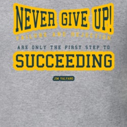 Never Give Up Failure And Rejection Jim Valvano Quote T Shirt Never Give Up Failure And Rejection Jim Valvano Quote T Shirt