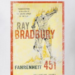 Ray Bradbury Fahrenheit 45 Science Fiction Fan Book Novel Cover Worn L Ray Bradbury Fahrenheit 45 Science Fiction Fan Book Novel Cover Worn L