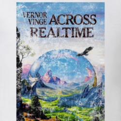 Vernor Vinge Across Realtime Science Fiction Fan Book Novel Cover Worn Vernor Vinge Across Realtime Science Fiction Fan Book Novel Cover Worn