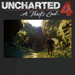 Uncharted 4 A Thief's End Video Game Arcade Fan T Shirt Uncharted 4 A Thief's End Video Game Arcade Fan T Shirt