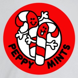 Peppy Mints Candy Canes Cool 80s Scratch N Sniff Stickers T Shirt Peppy Mints Candy Canes Cool 80s Scratch N Sniff Stickers T Shirt