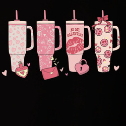 Retro Thermos Cup Be Mine Valentine Cute Valentines T Shirt