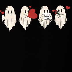 Cute Valentine Ghost Tshirt, Cute Girlfriend  T Shirt
