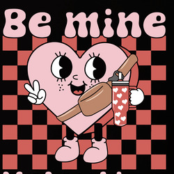 Be Mine Valentine Heart Stanley Gift For Valentine Tshirt, Vintage Be Mine Valentine Heart Gift For Her  T Shirt