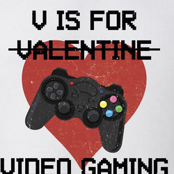 V Is For Video Games Valentines Day Funny Gamer Boy Men Gift Tshirt, Boys Valentine Day  T Shirt