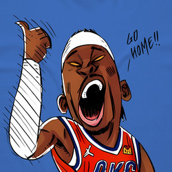 Cartoon SGA Shirt, Shai Gilgeous Alexander Graphic Tee, OKC Thunder NBA Fan Favorite T Shirt
