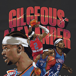 Thunder Playoff Graphic Tee, Shai Gilgeous Alexander Shirt, Sga Cool Playoffs  T Shirt