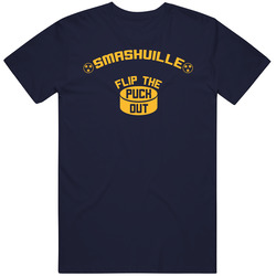 Smashville Flip The Puck Out Nashville Hockey Fan Cool Classic Cotton Unisex T Shirt