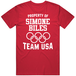 Property Of Simone Biles Usa Gymnastics Olympics Classic Cotton Unisex T Shirt