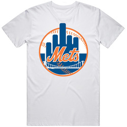 New York Mets Mascot Salute To Crowd Middle Finger Funny Logo Classic Cotton Unisex T Shirt
